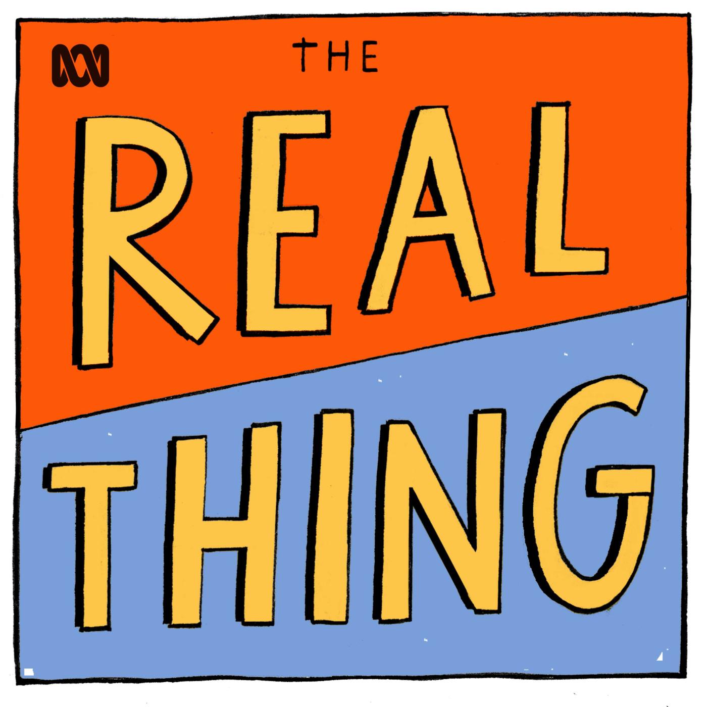 The Real Thing podcast tile, designed by Steph Hughes