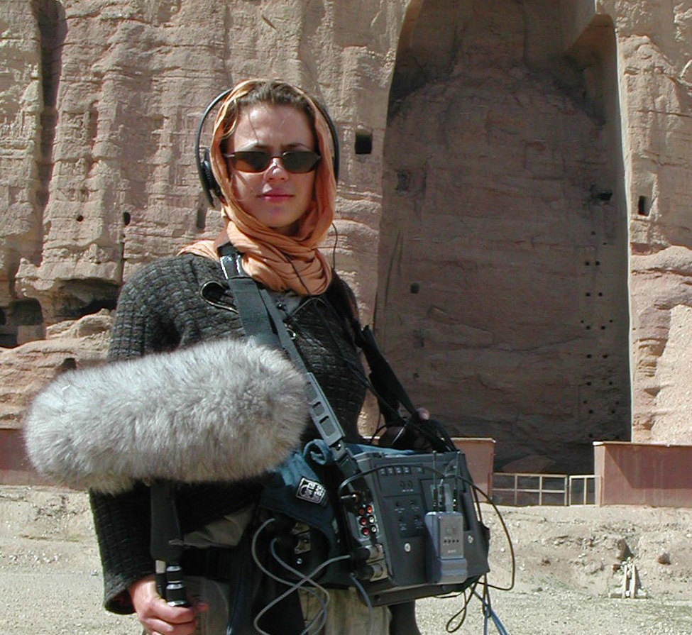 Photo of Kyla Brettle, recording in Bamiyan, Afghanistan