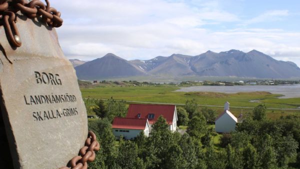 Richard and Kári travelled to Borg in mid-western Iceland – home base of Egil the Viking in the sagas (Photo: Richard Fidler)